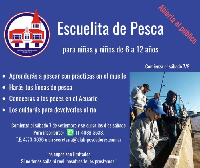 La Escuela de Pesca para Niños comienza su segundo curso 2019