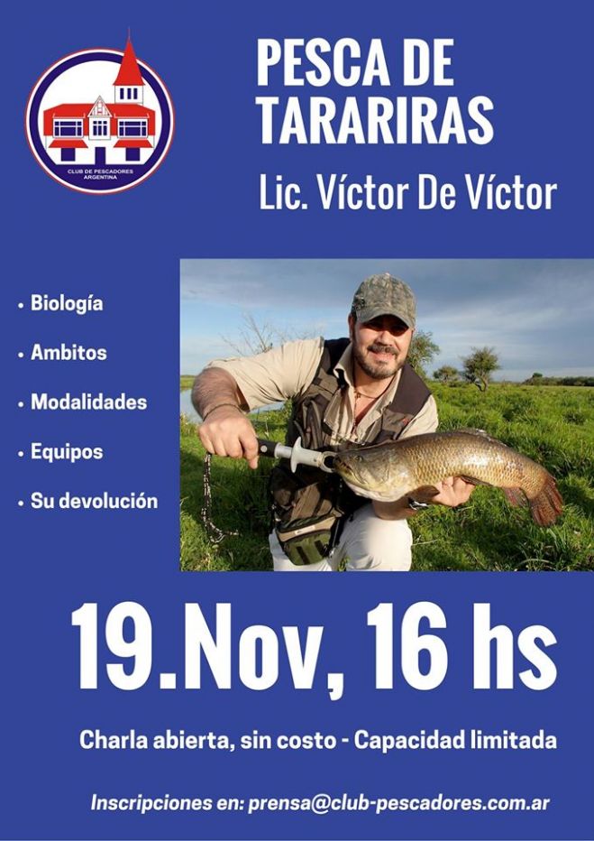 Charla abierta "Pesca de tarariras"