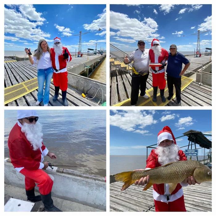 Papá Noel pescó en el club !