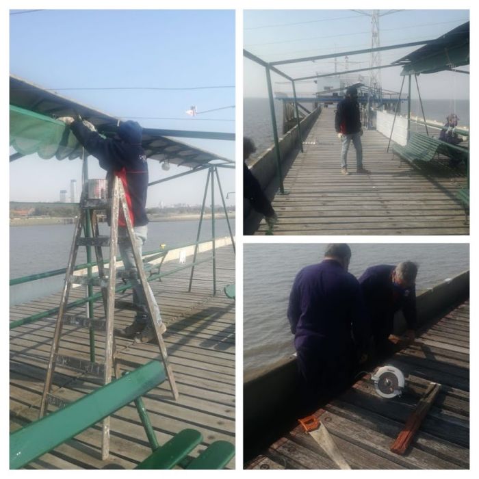 Continúan realizándose trabajos en el muelle