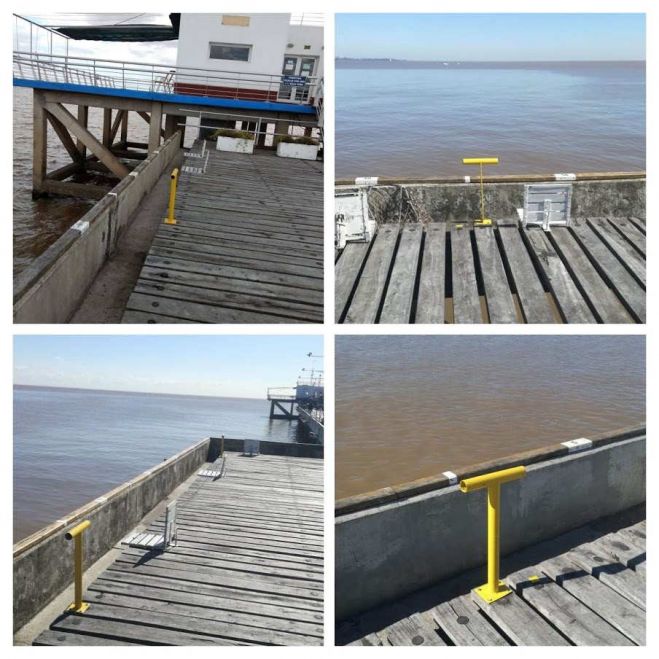 Se instalaron más barrales en el muelle