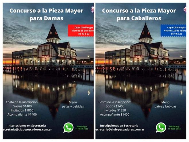 El viernes 25 de febrero, una nueva edición del Concurso a la Pieza Mayor