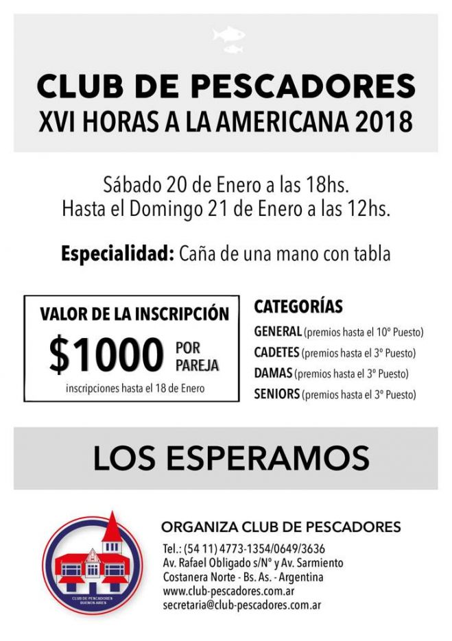 Edición 2018 de las 16 Horas a la Americana