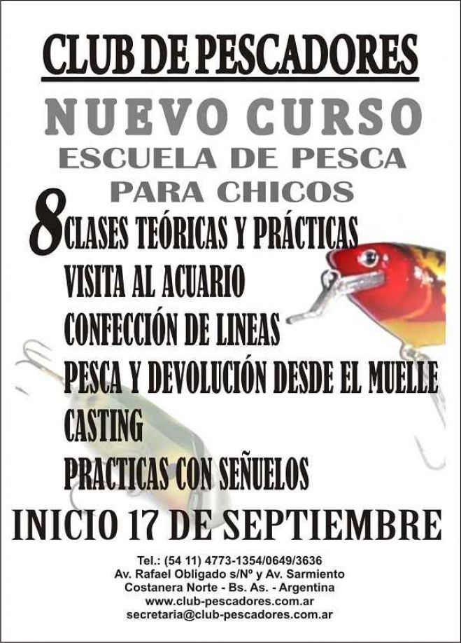 El 17/9 inicia un nuevo curso de la Escuela de Pesca para Niños