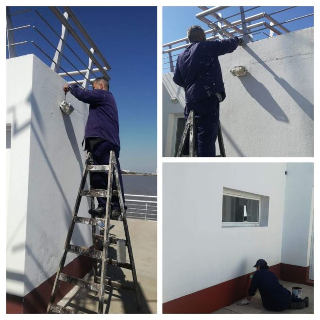 Trabajos de pintura en el morro nuevo