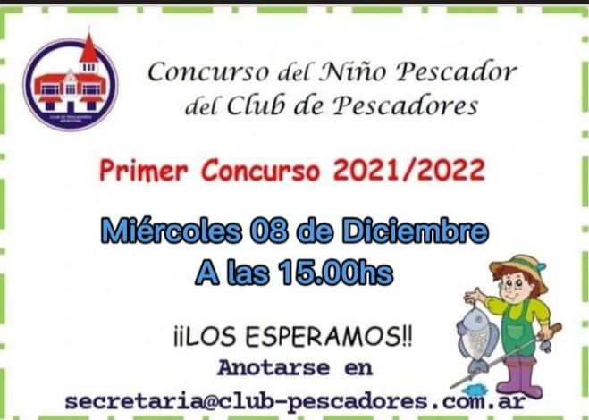 El miércoles 8 de diciembre concursan los niños pescadores