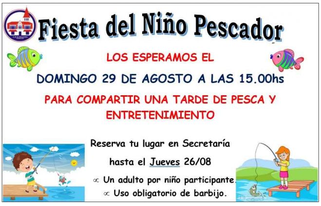 La Fiesta del Niño Pescador será el domingo 29 de agosto