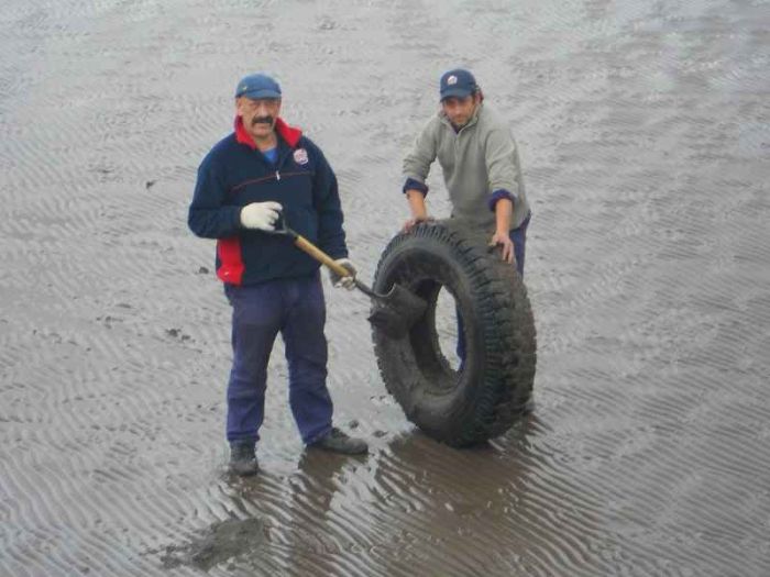 Limpieza en el río