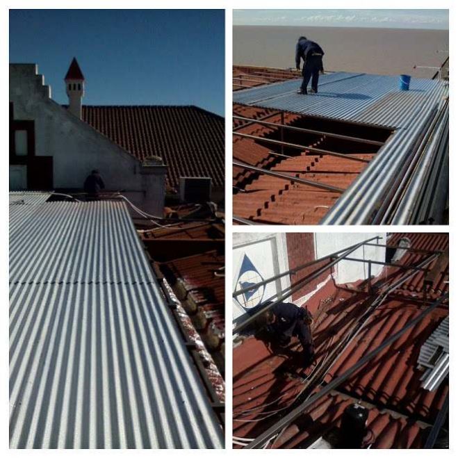 Siguen avanzando las obras en el techo de la Sede Central