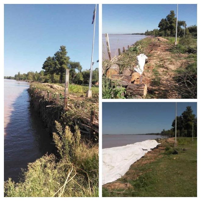 Continúan las obras en el rompeolas del Guazú