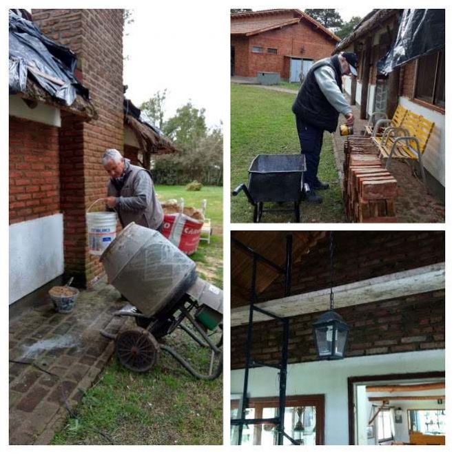 Obras en el quincho de Chascomús