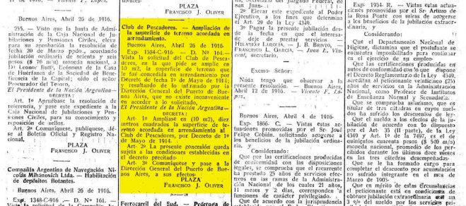 Historia del Club: 1° de mayo de 1916. Ampliación de un terreno en 10 m2.