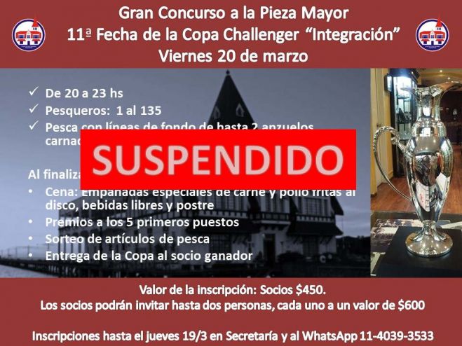 Se suspende el concurso a la Pieza Mayor del viernes 20 de marzo